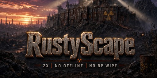 Баннер сервера RustyScape 2x Monthly | No BP Wipe | No Offlines | Max 8